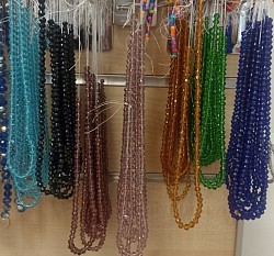 Szklane kryształki - sznury