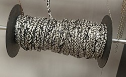 Rzemień szyty czarno- biały