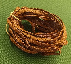 Rzemień skórzany pleciony brązowy