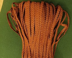 Rzemień skórzany pleciony brązowy