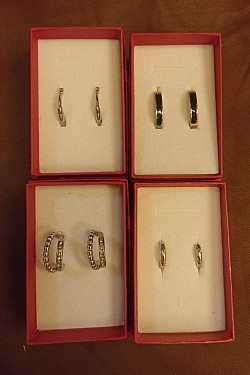 Kolczyki ze stali chirurgicznej w kolorze srebrnym